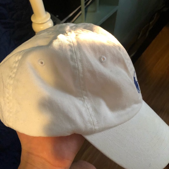 ralph lauren white polo hat